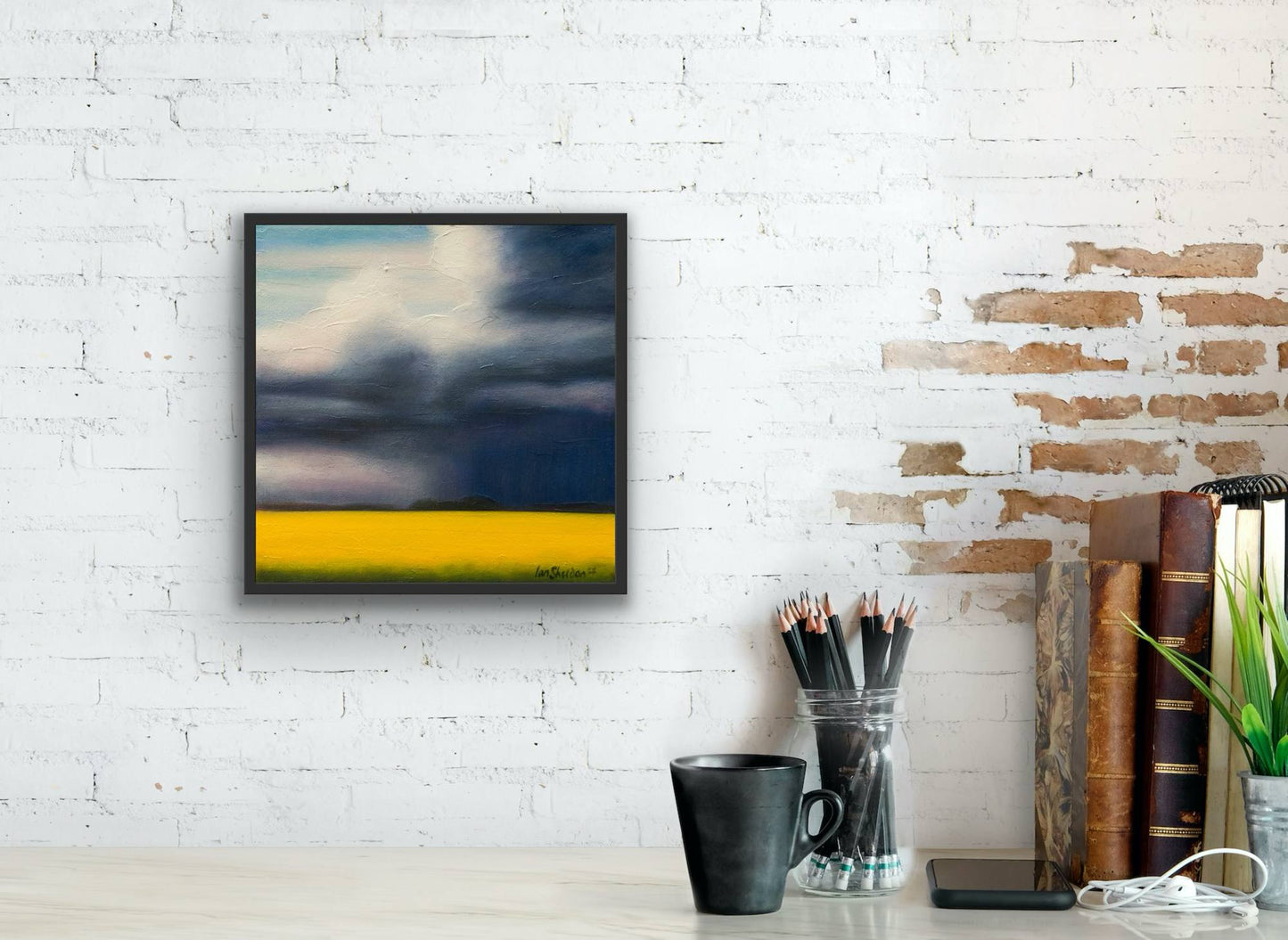 Moving On~ Framed Canvas Print 30x30 cm / 12x12″